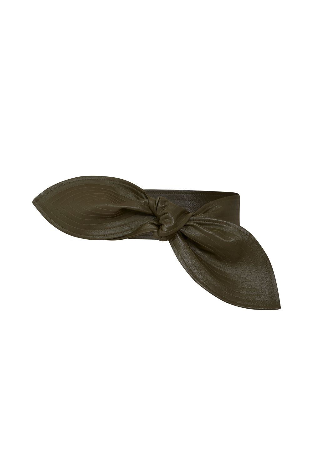 Gia Faux Leather Belt Moss Green