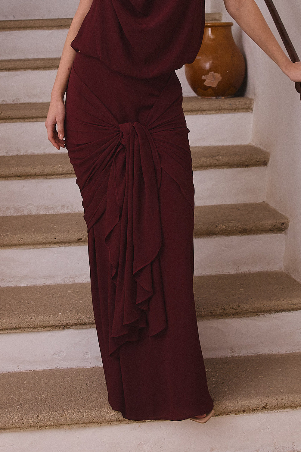 Sky Kowloon Wine Skirt