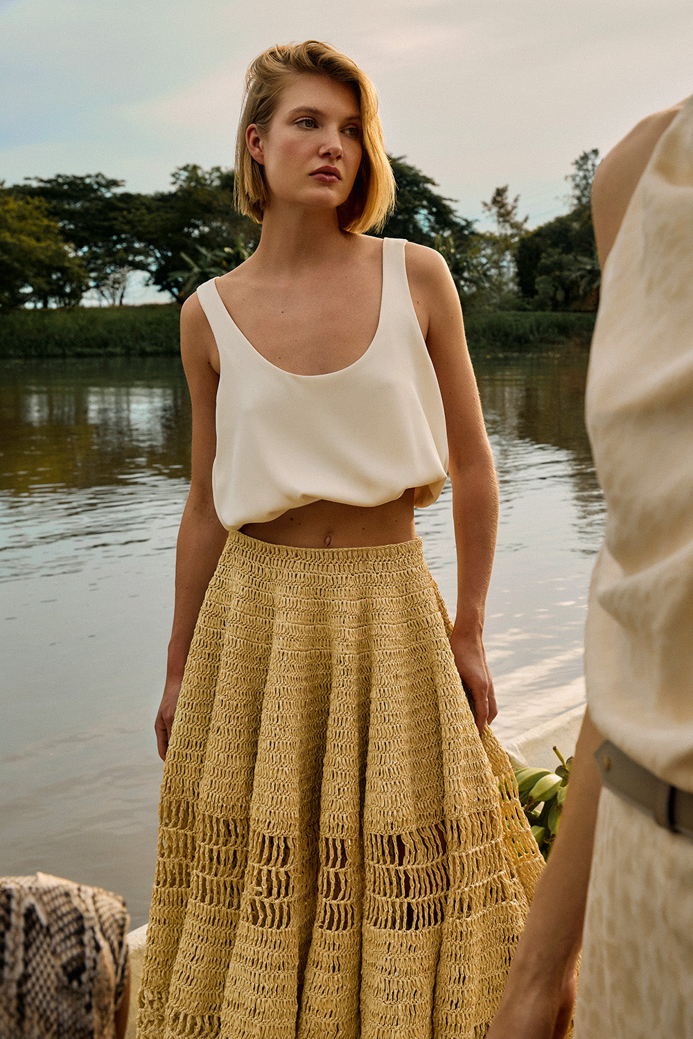 Macondo Skirt Natural Raffia