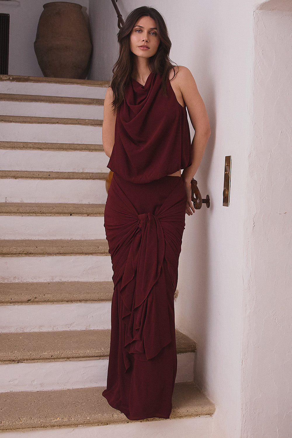 Sky Kowloon Wine Skirt