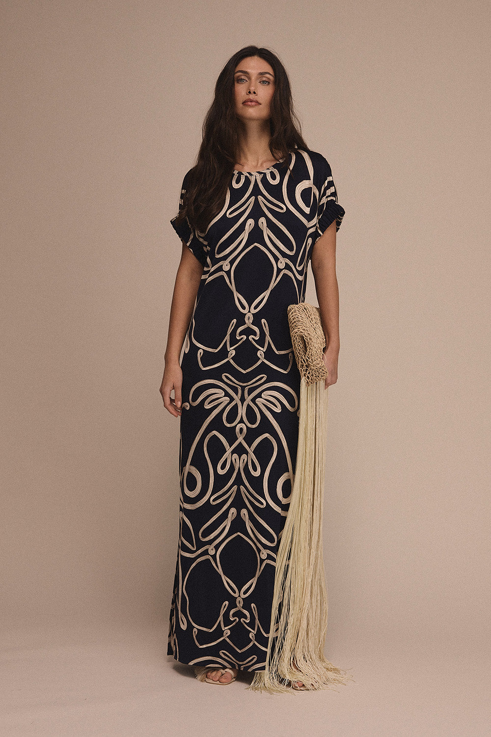 Navy Blue Rosedal Dress