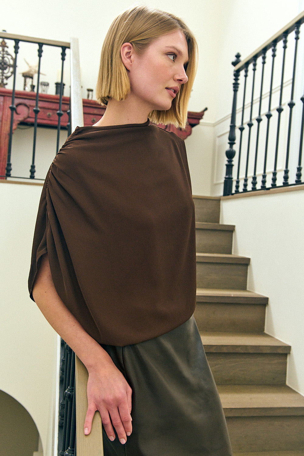 Aura De Jade Blouse Brown