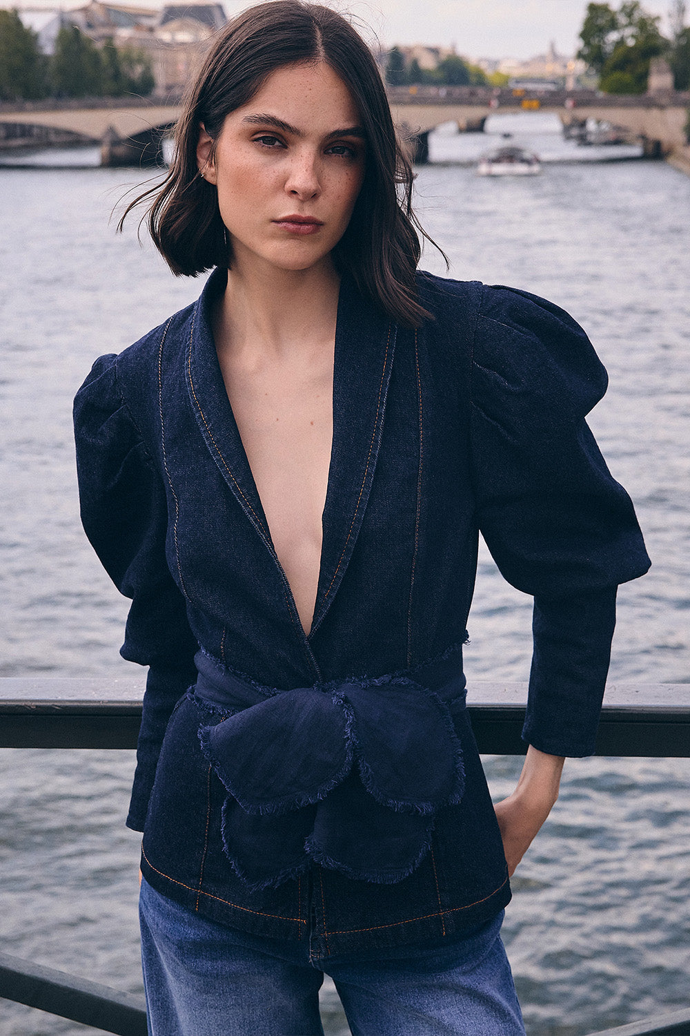New noa Indigo Blazer