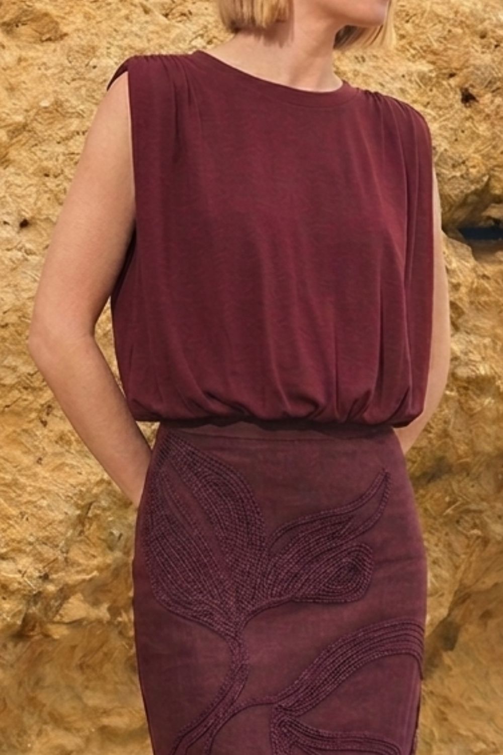 Vento T-Shirt Burgundy
