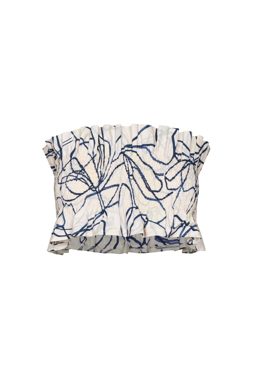 Caracola Crop Top Ivory Navy