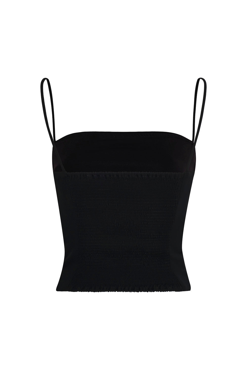 Top corto de perlas – Negro