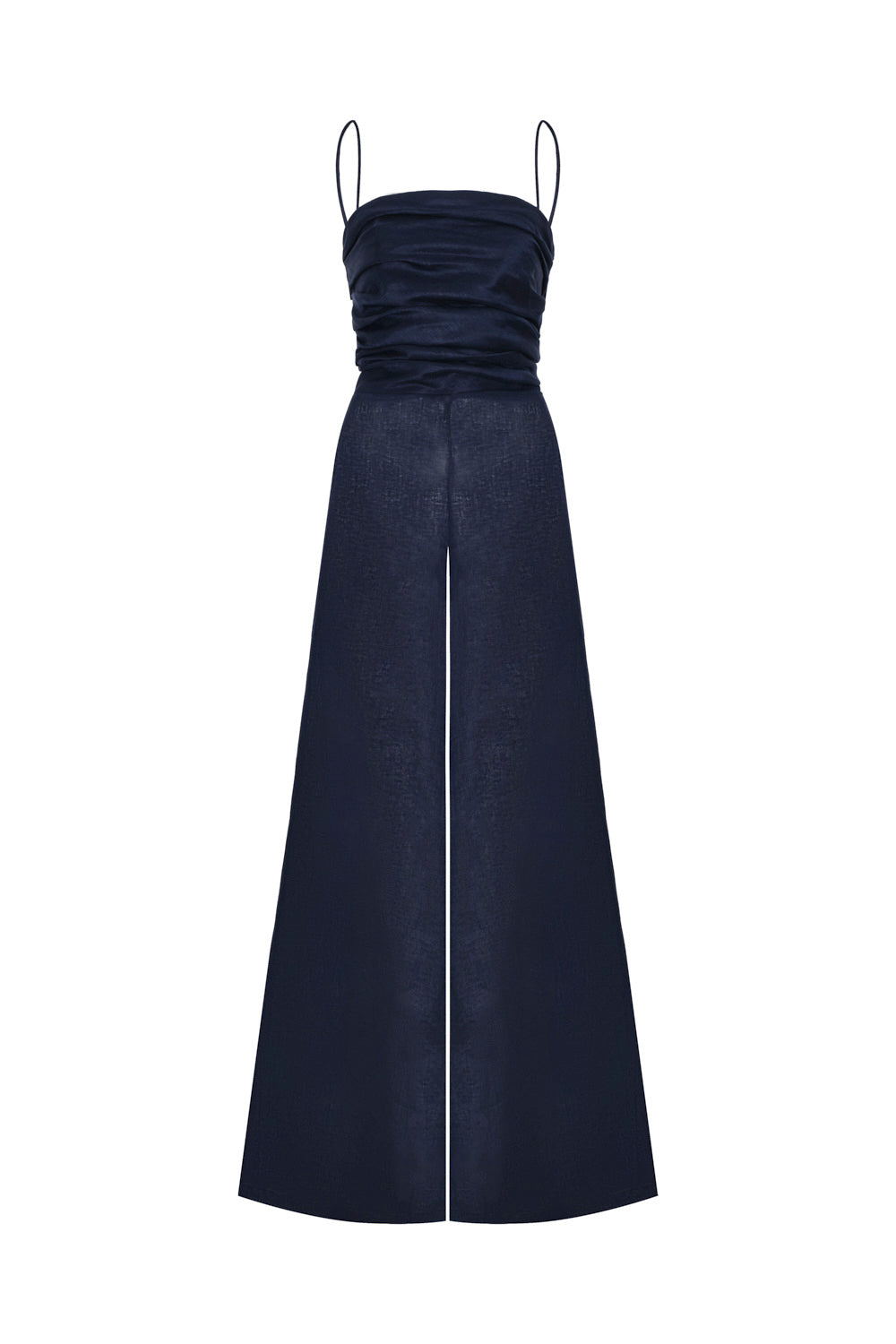 Nina Jumpsuit Navy Blue Linen