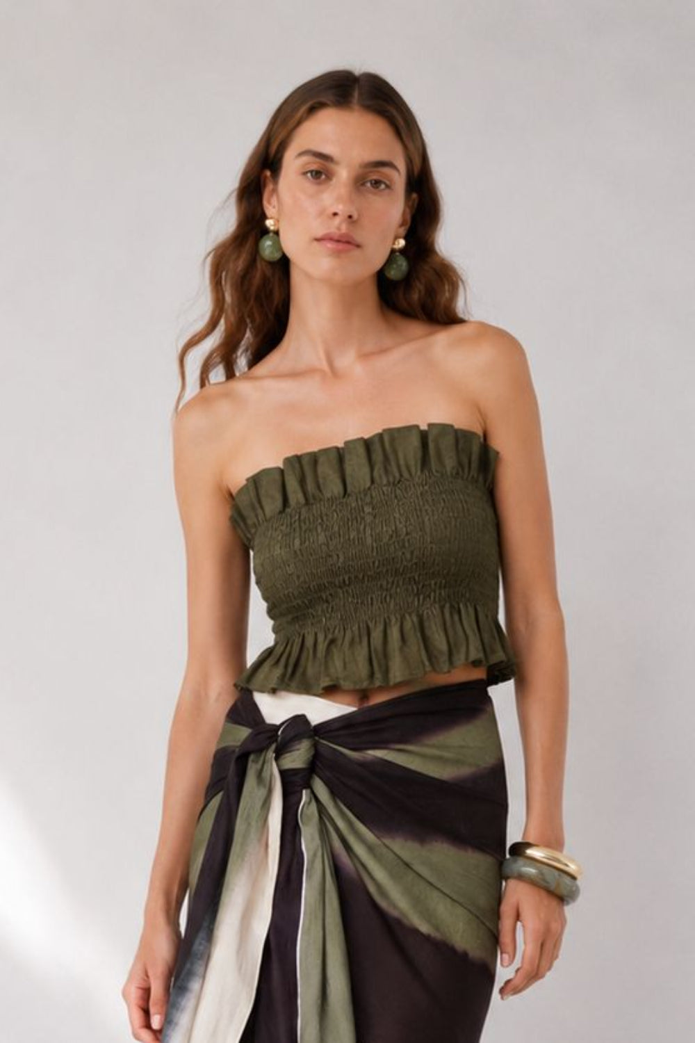 Caracola Crop Top Olive Green