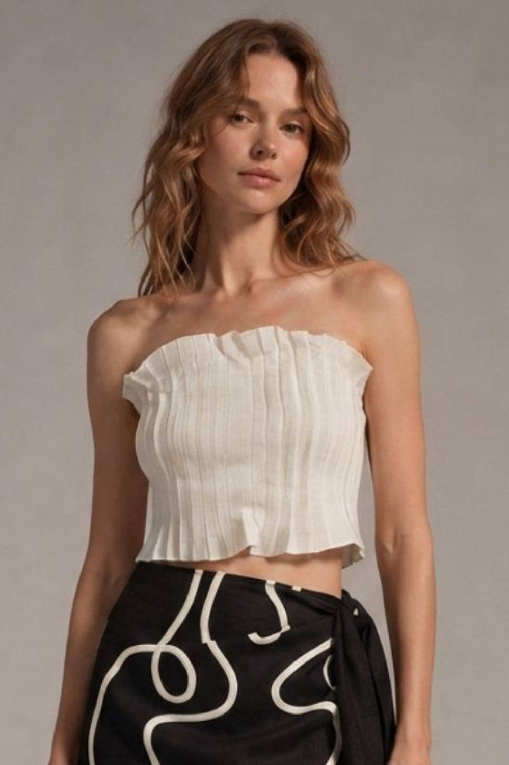 Top corto vainilla de Chiara