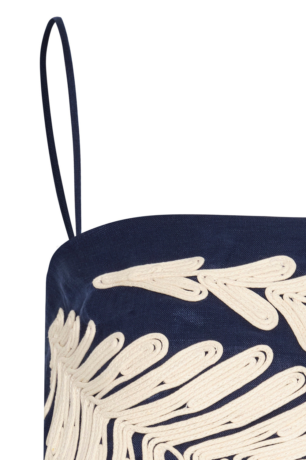 Notre Dame Navy Embroidered Crop Top