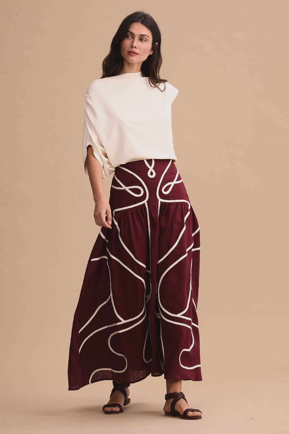 Santorini Skirt Burgundy