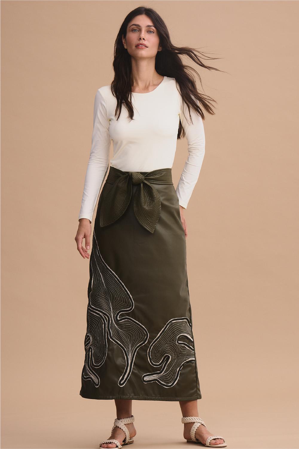 Gardenia Skirt Olive Green