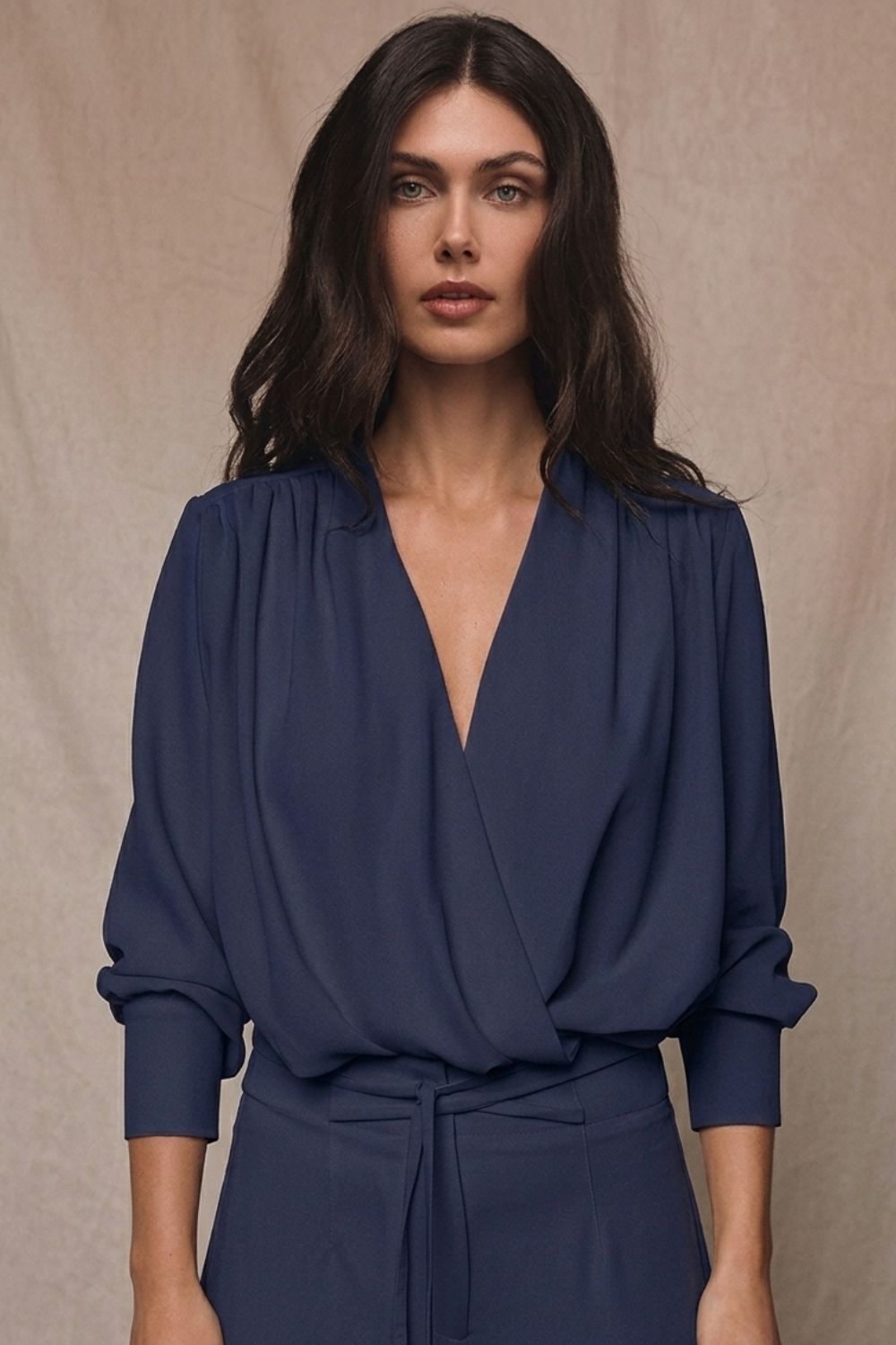 Goya Blouse Navy Blue