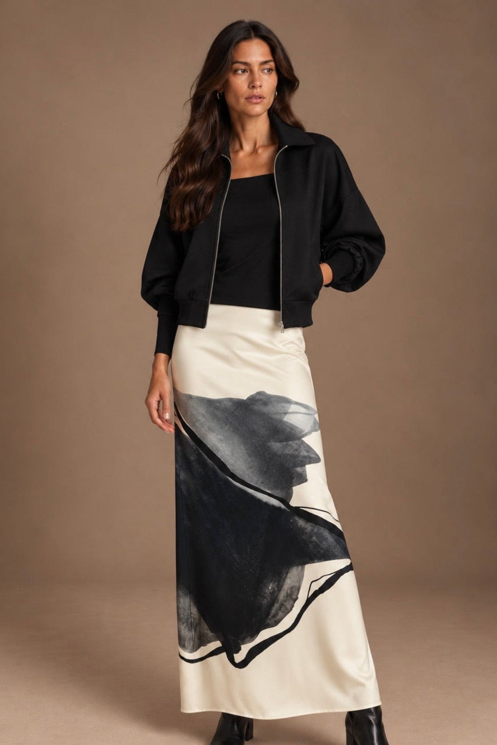 Luna de Cocora Skirt Ivory Black