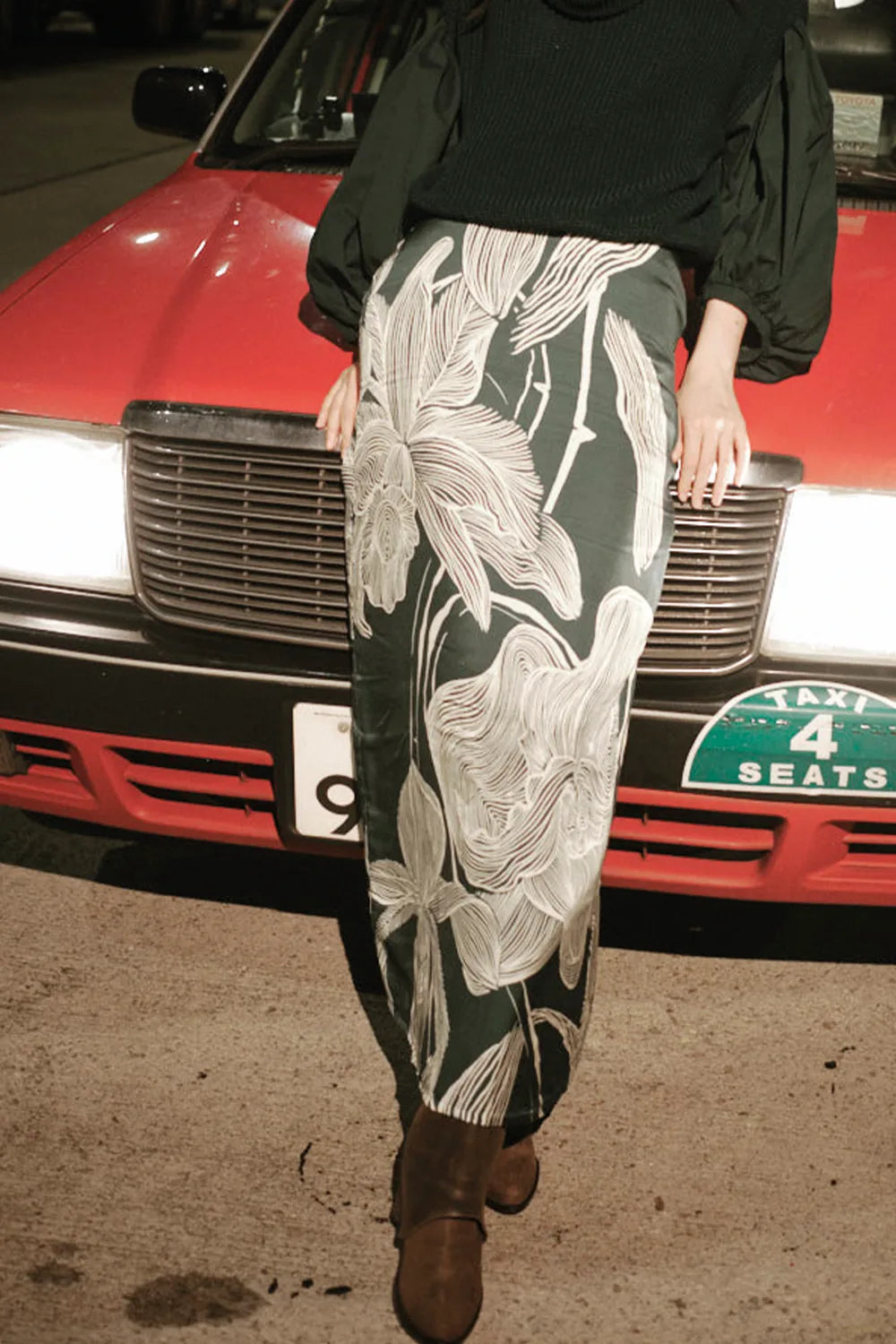 New Arabela Skirt Green Ivory
