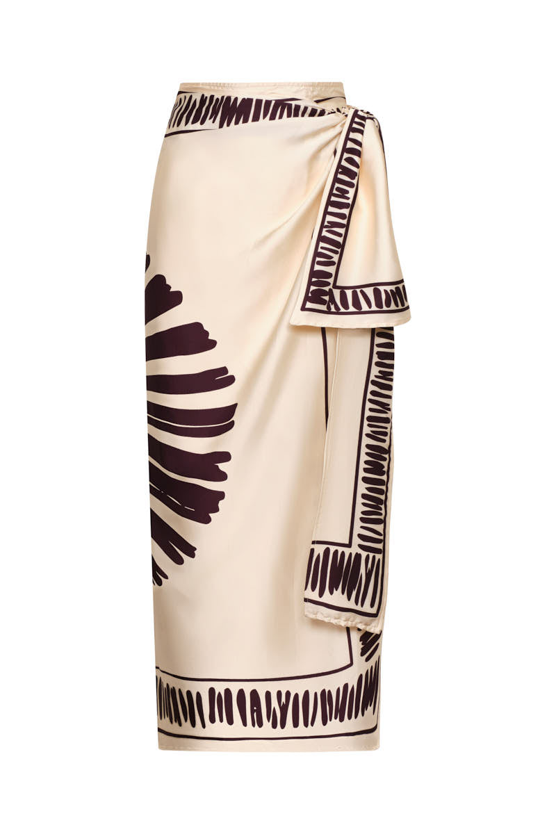 Montecarlo Skirt Ivory Purple