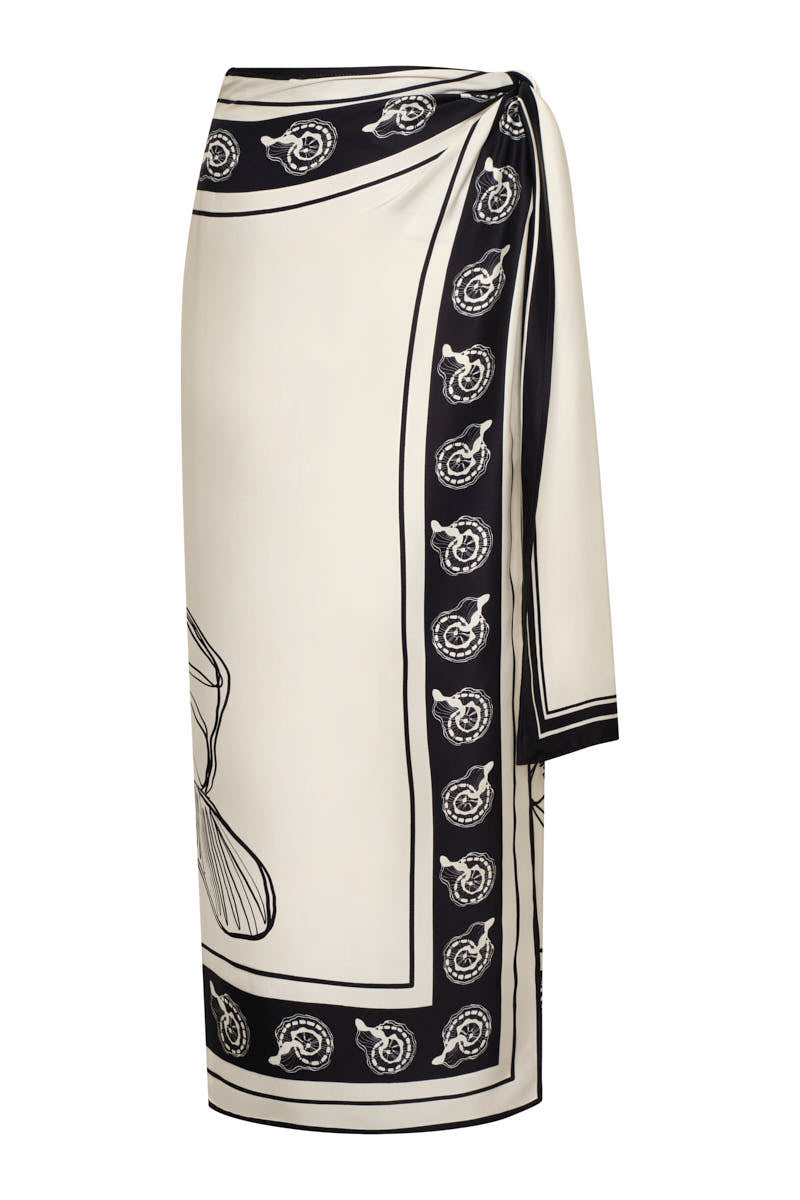 Coral Skirt Ivory Black