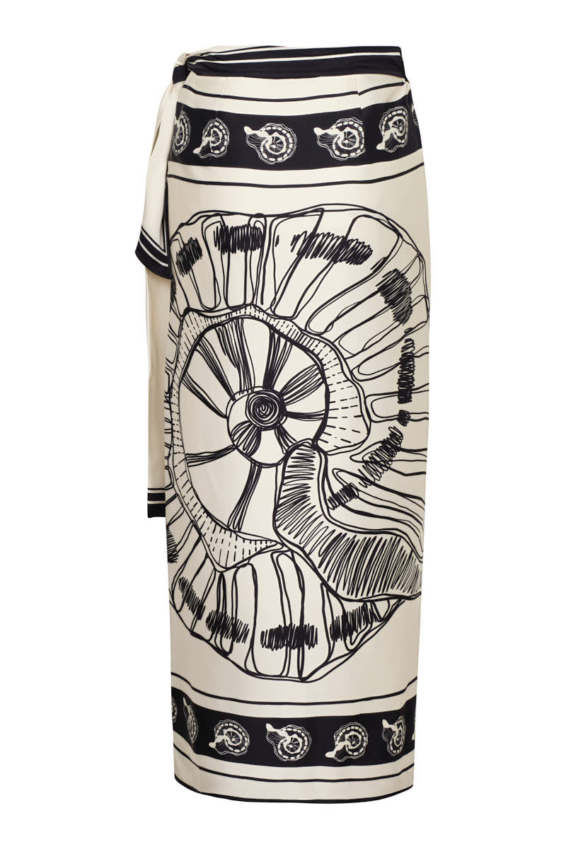 Coral Skirt Ivory Black