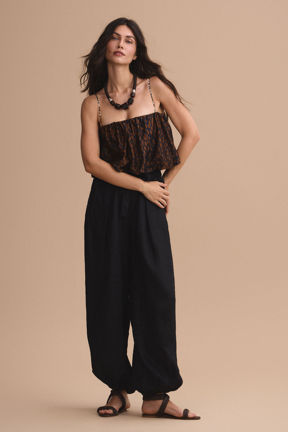 Vienna Crop Top Animal Print