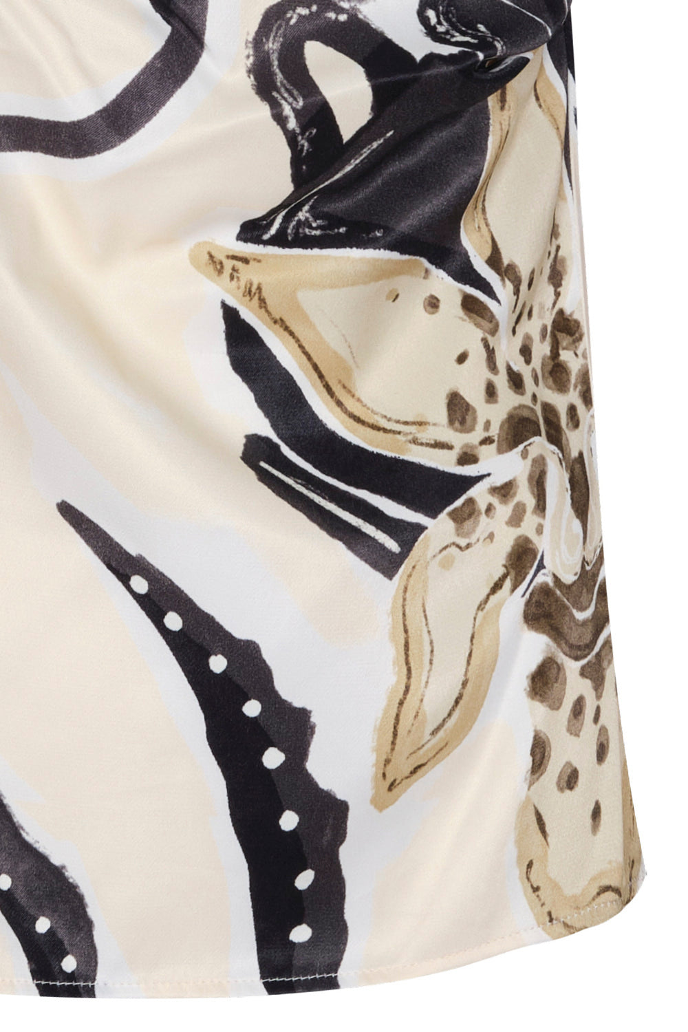 Between Rivers Blouse Ivory Black