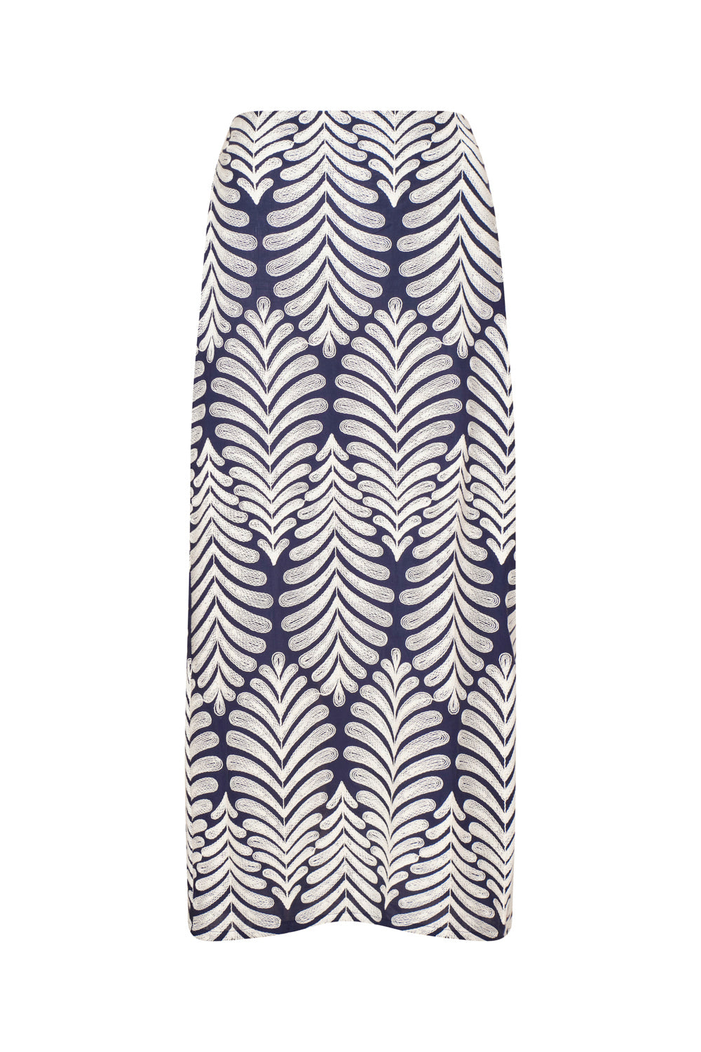 Arabela Skirt Ivory and Navy Blue