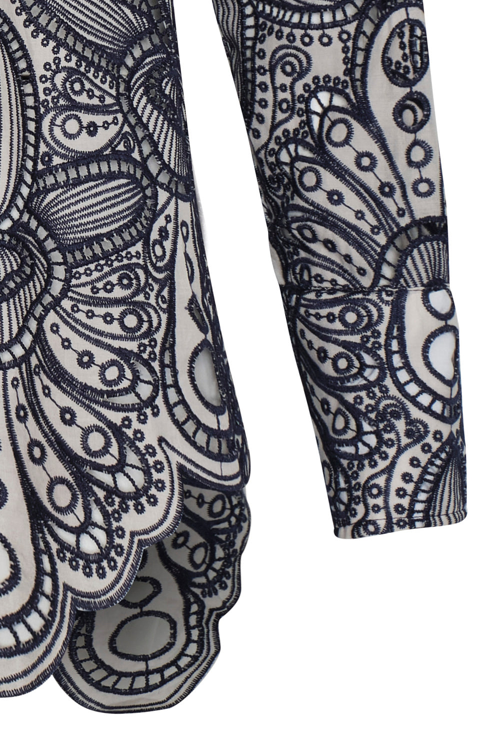 Lia Shirt Ivory Navy