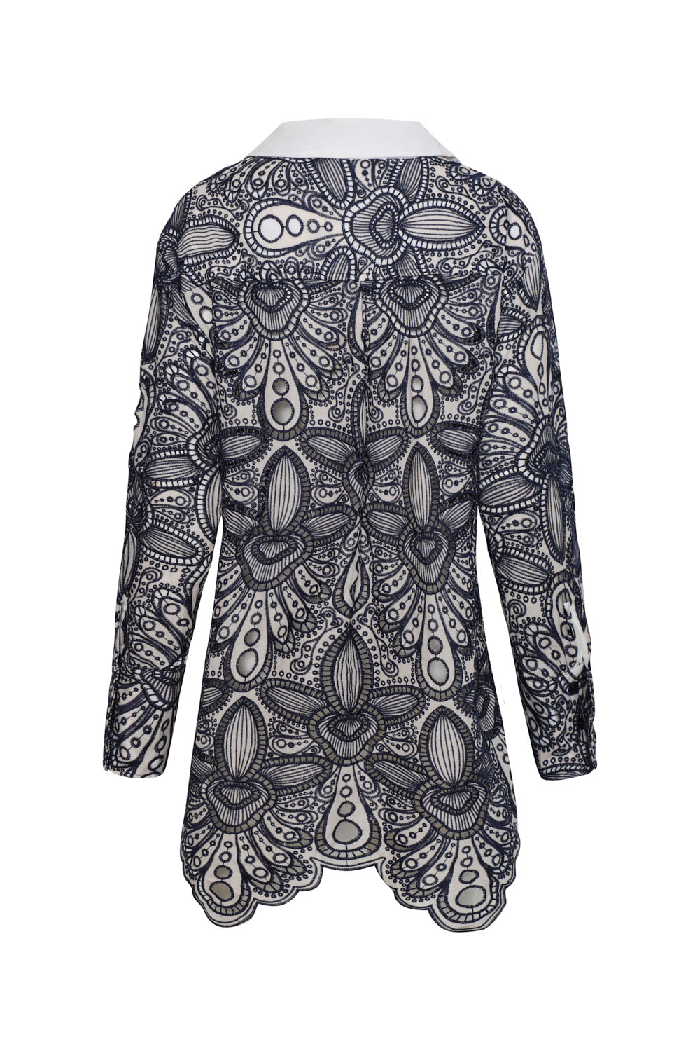 Lia Shirt Ivory Navy