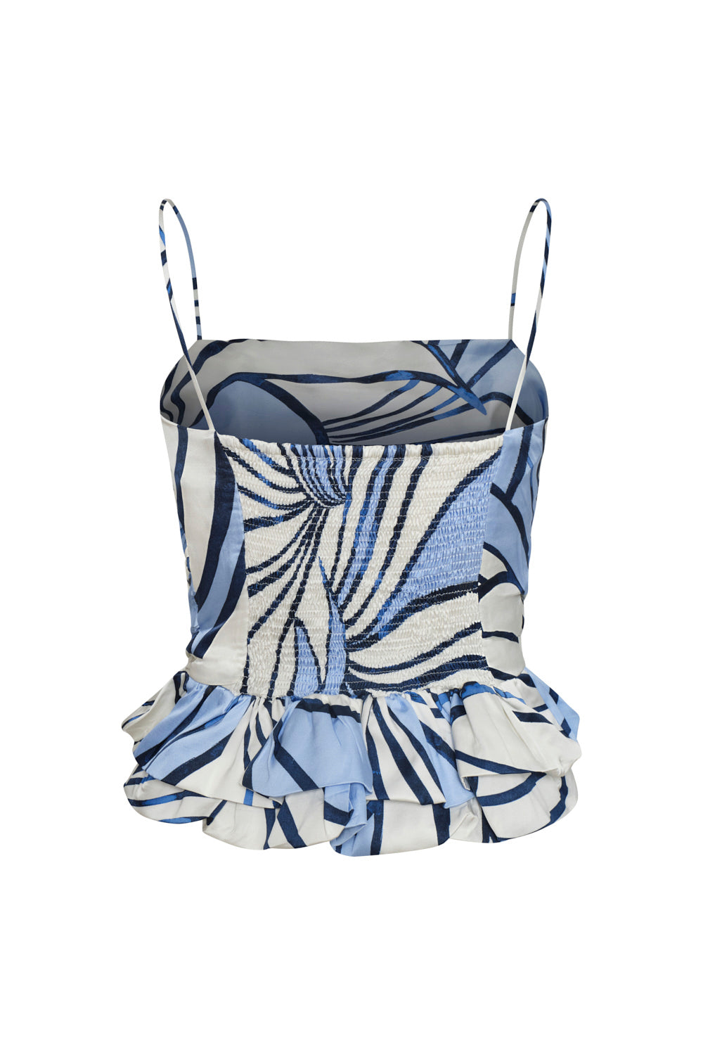 Maia Crop Top Ivory Blue