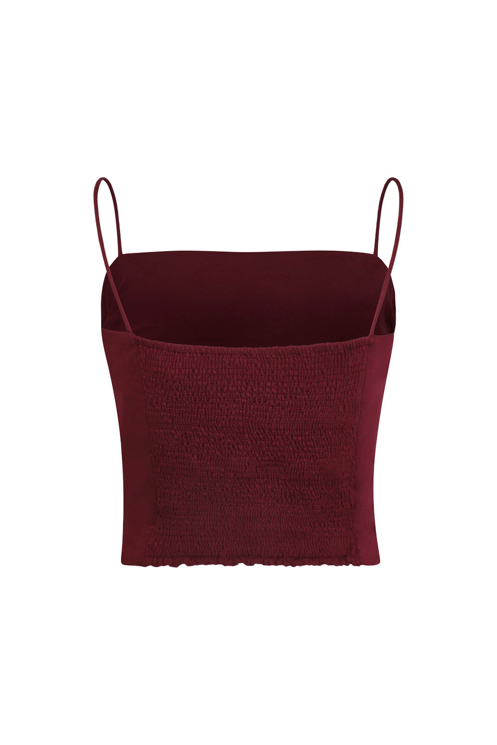 Pearl Crop Top Burgundy