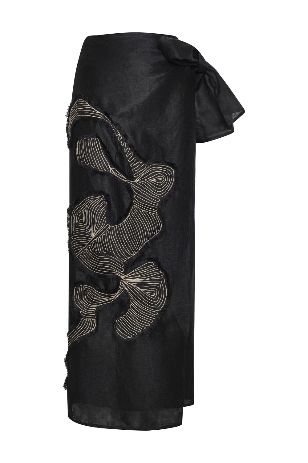 Samoa Skirt Black Linen