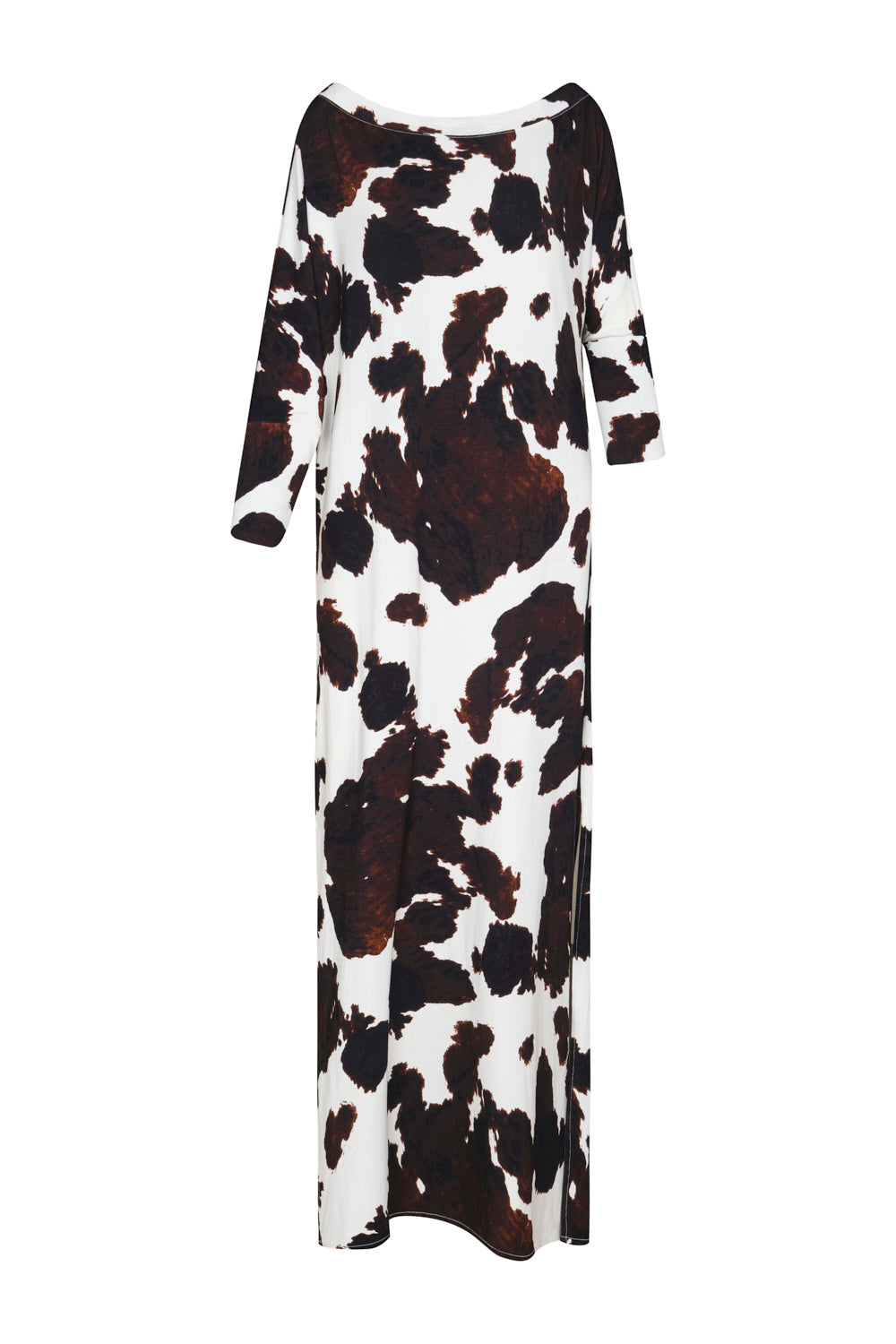 Monaco Dress Ivory Brown