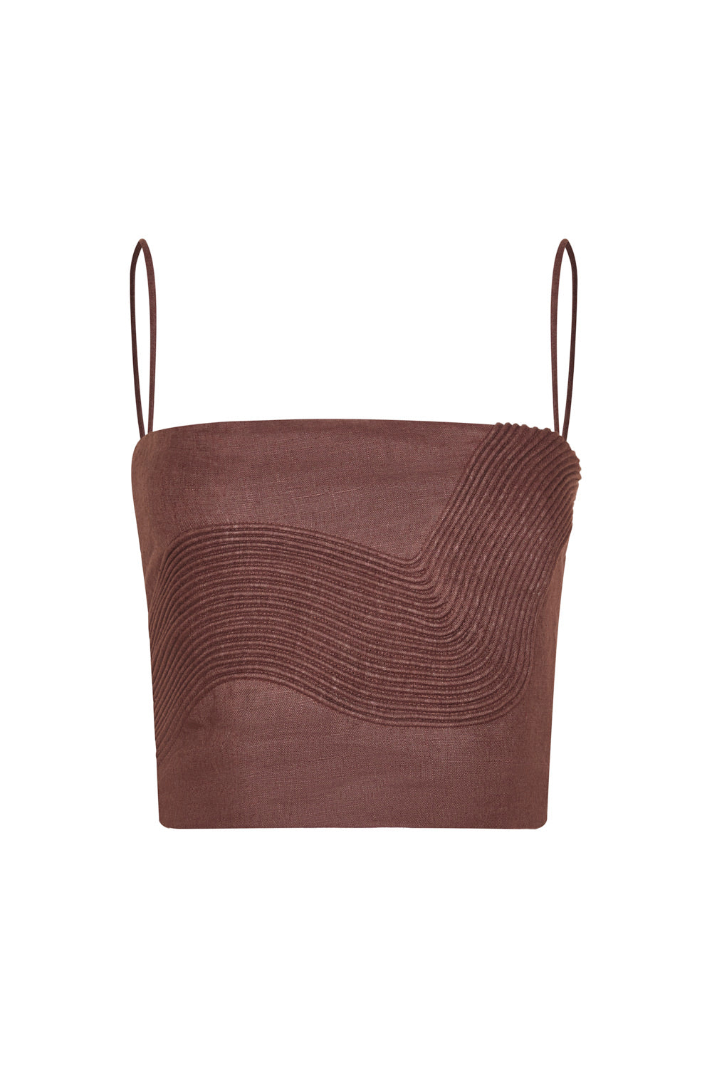 Milan Crop Top Brown