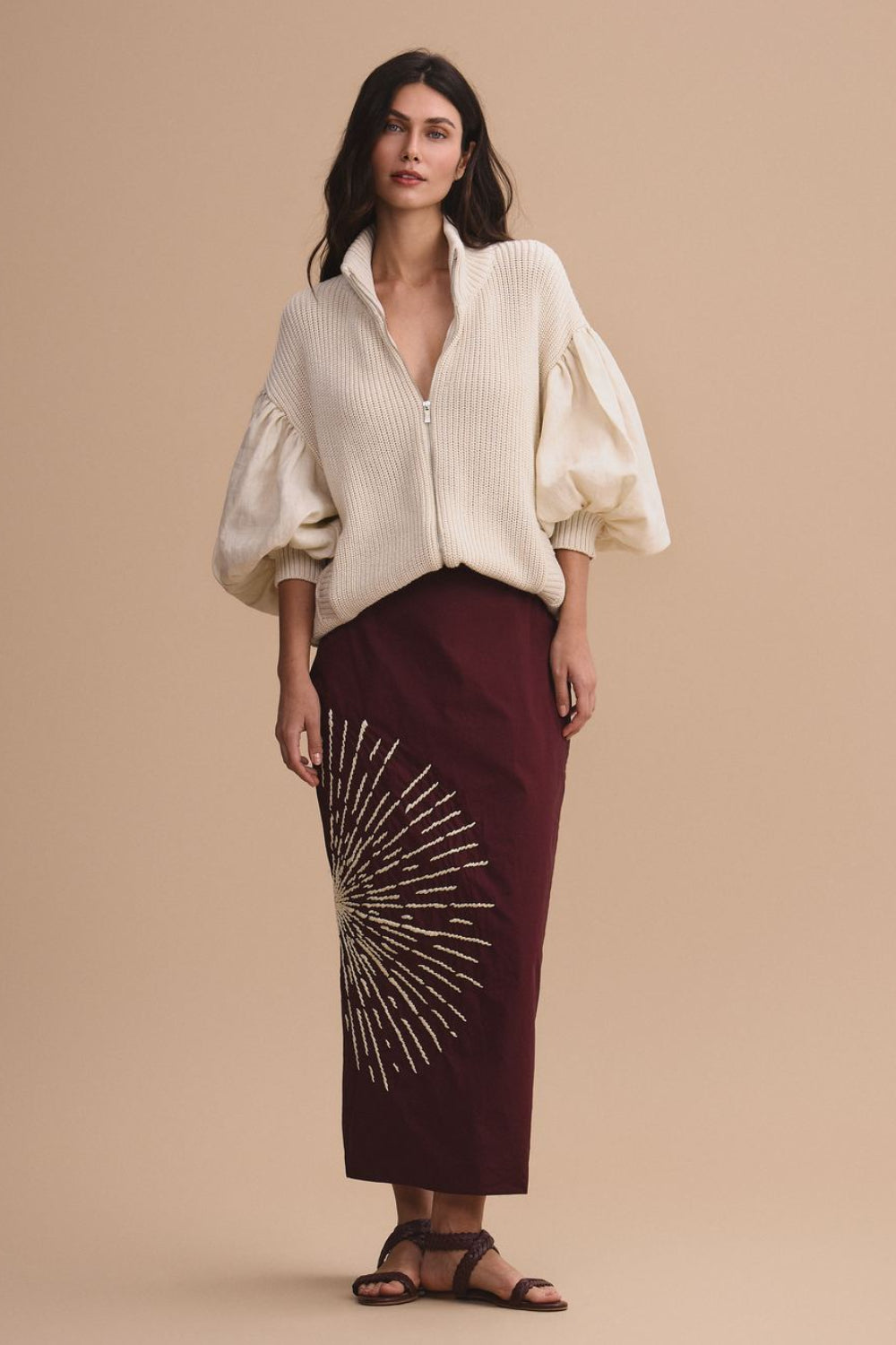 Venezia Skirt Burgundy