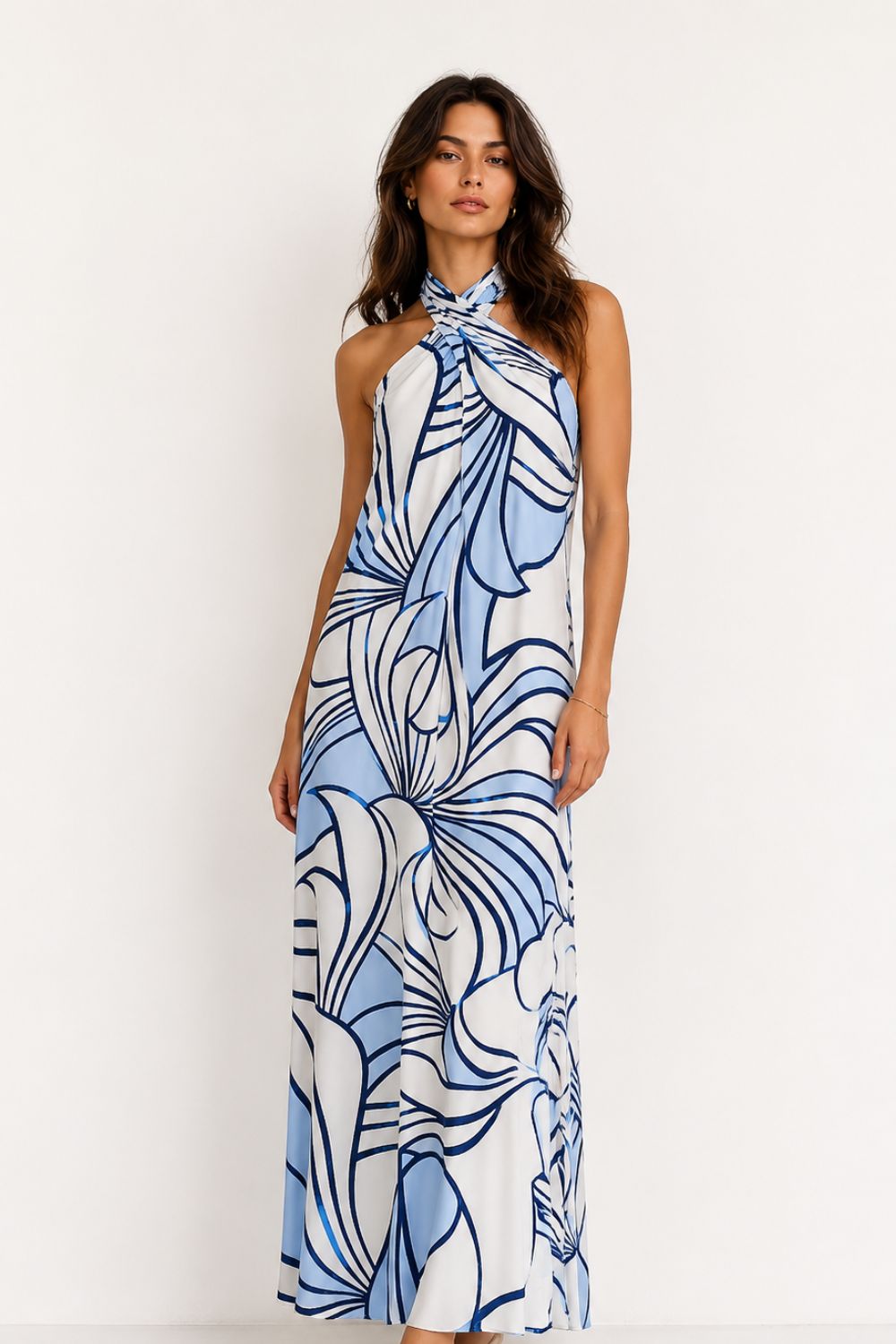 Filosofia del Arte Dress Ivory Blue