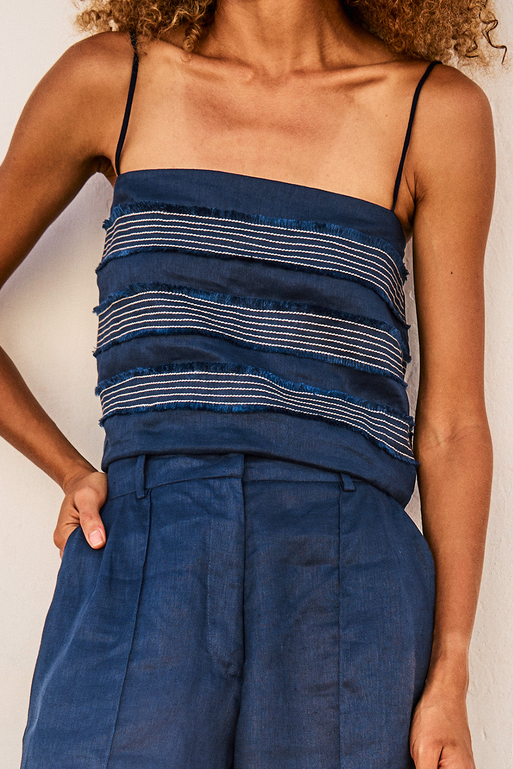 Eter Crop Top Navy Blue