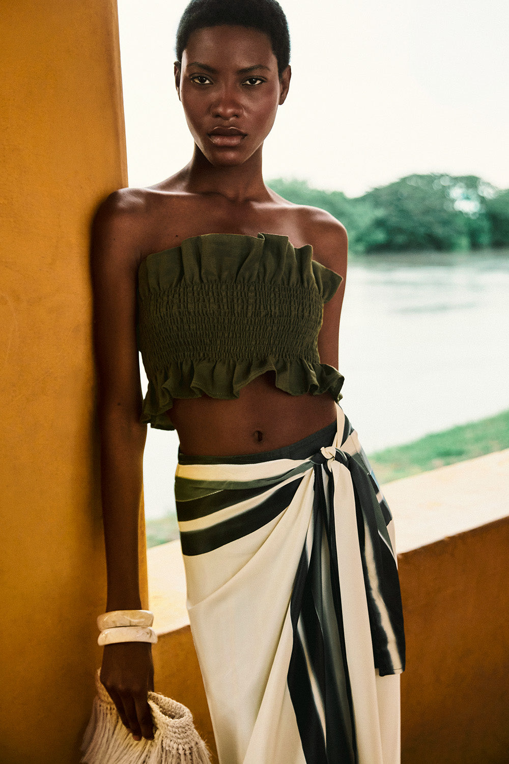 Caracola Crop Top Olive Green