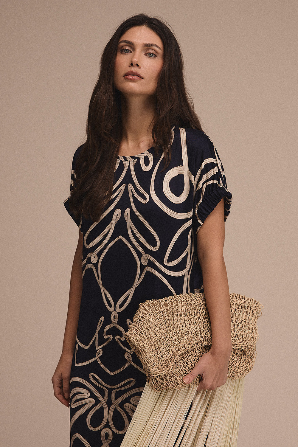 Rosedal Dress Navy Blue