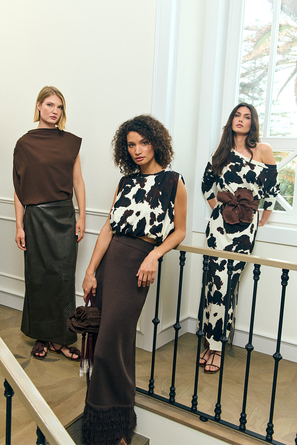 Vento T-Shirt Ivory Brown