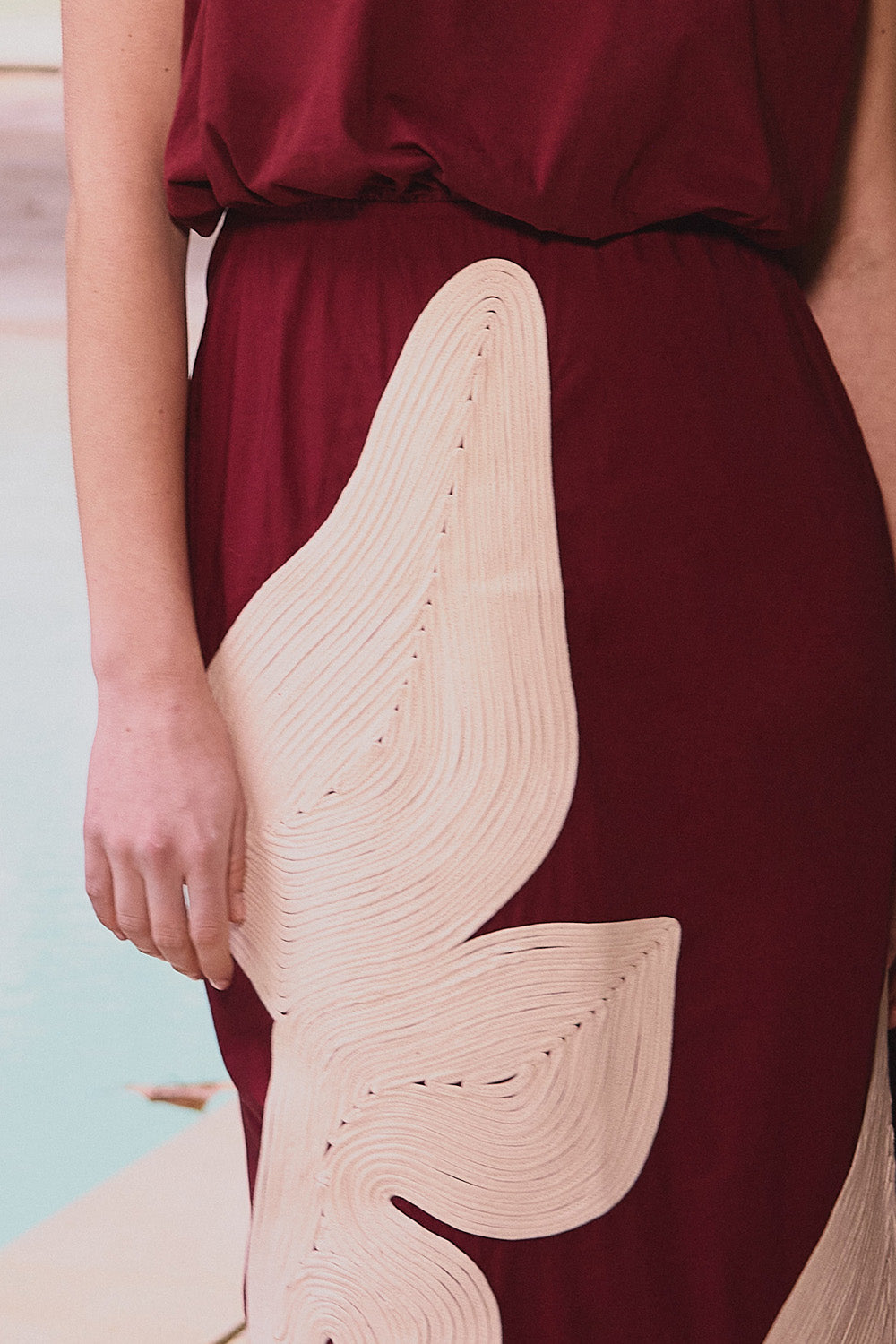 Monte Abbey Dress Burgundy