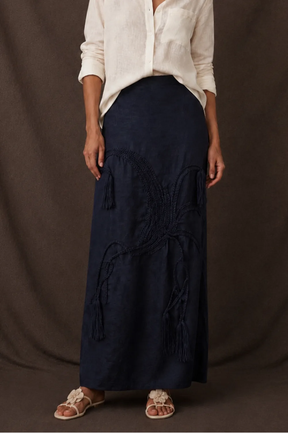 Arabela Scorpion Skirt Navy Blue