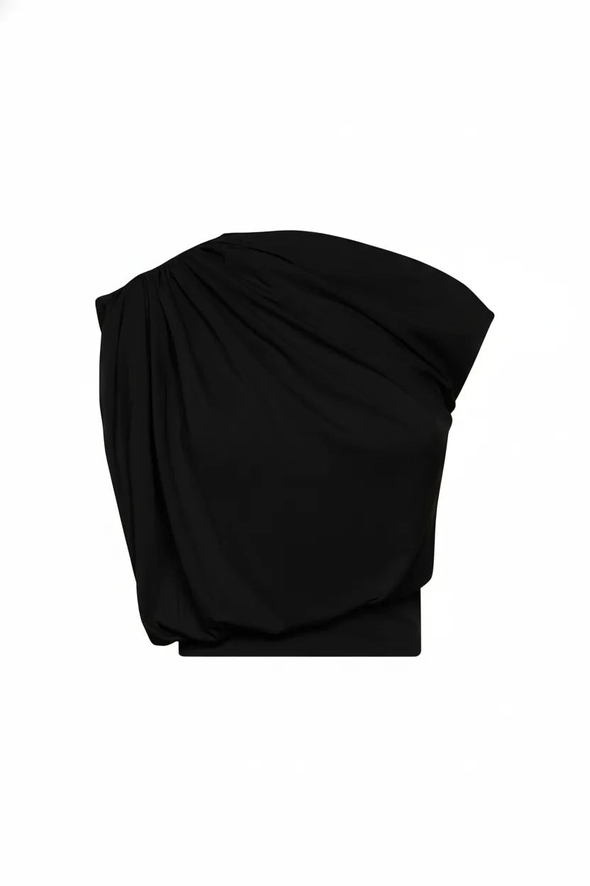 Aura de Jade Blouse Black Cotton