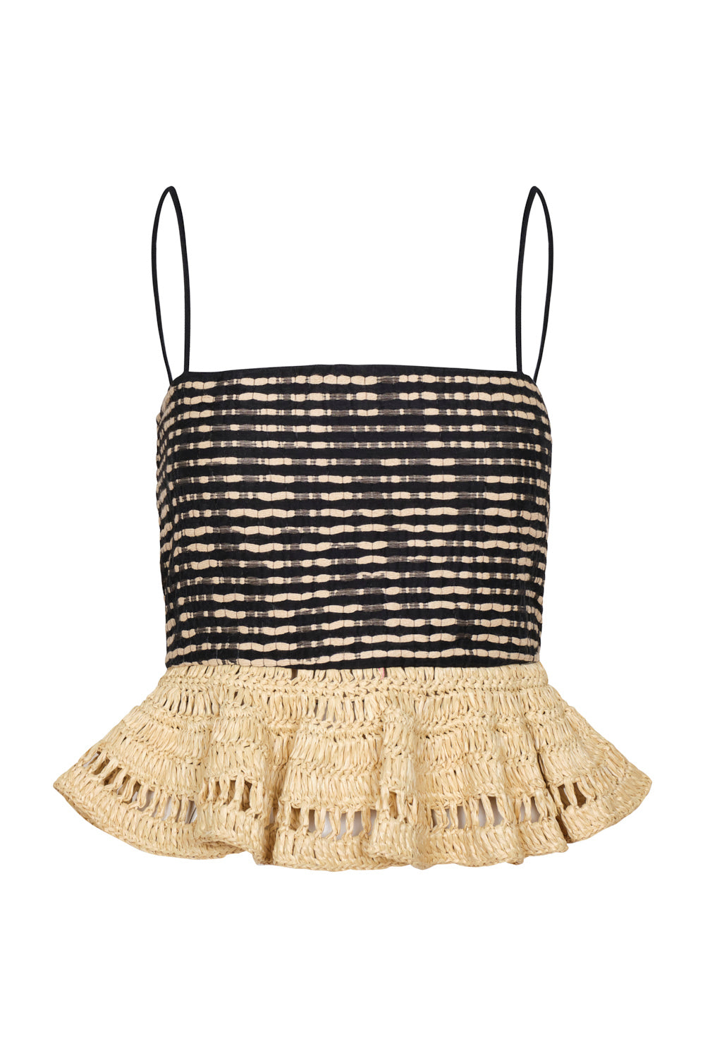 Mompox Crop Top Natural Black