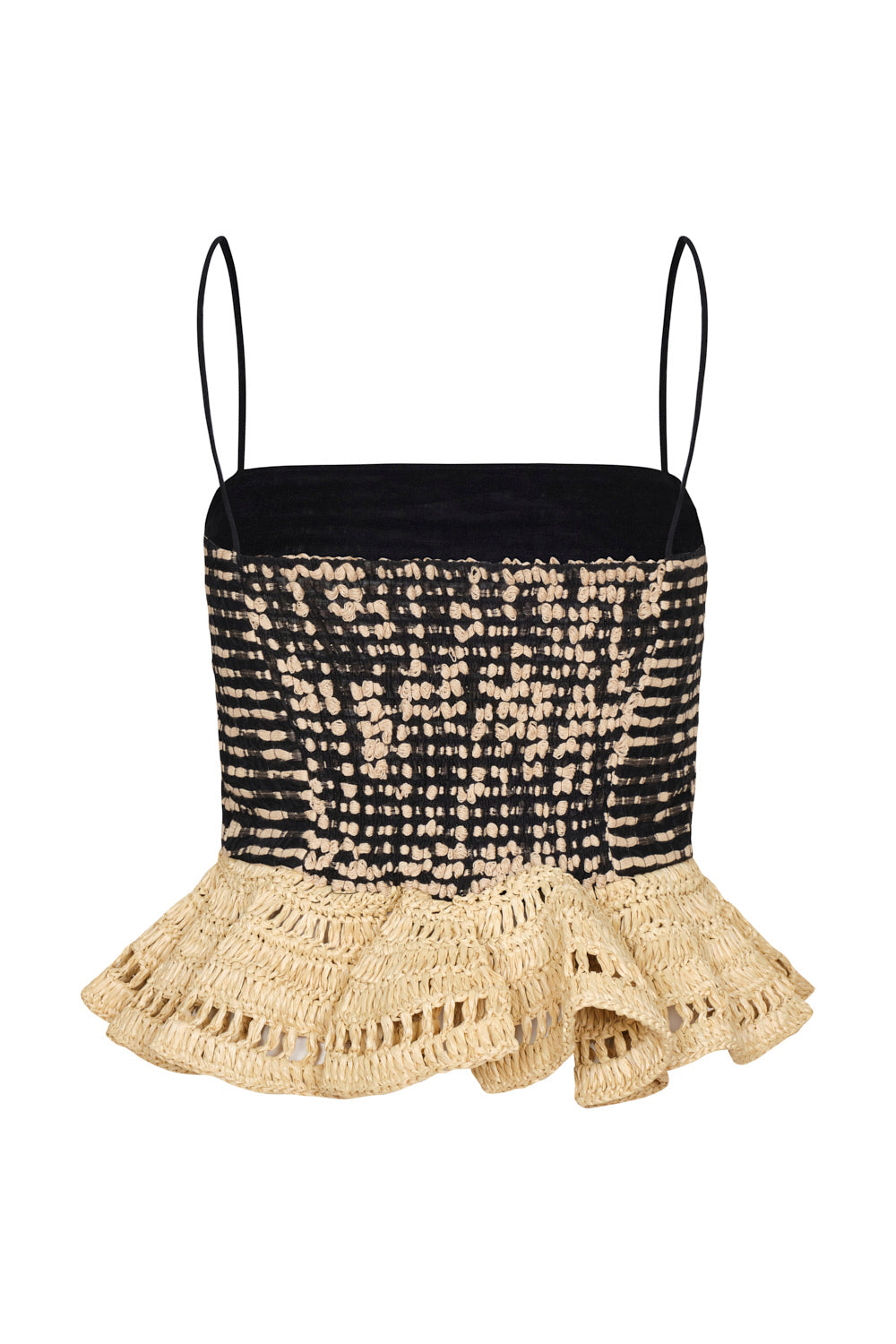 Mompox Crop Top Natural Black
