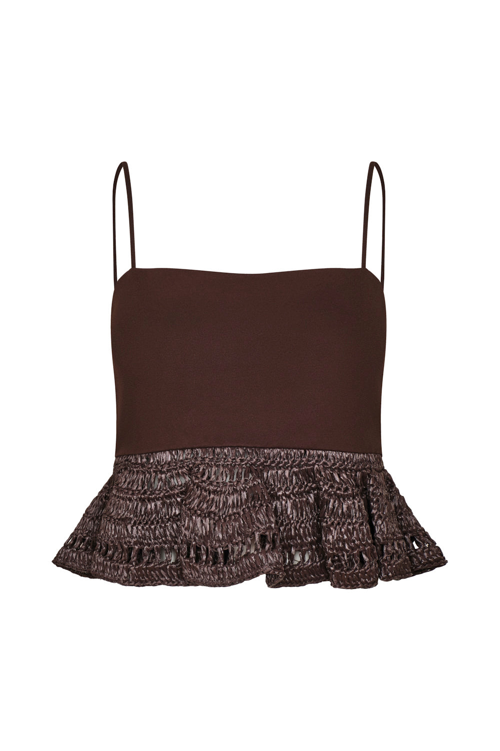 Alba Crop Top Brown