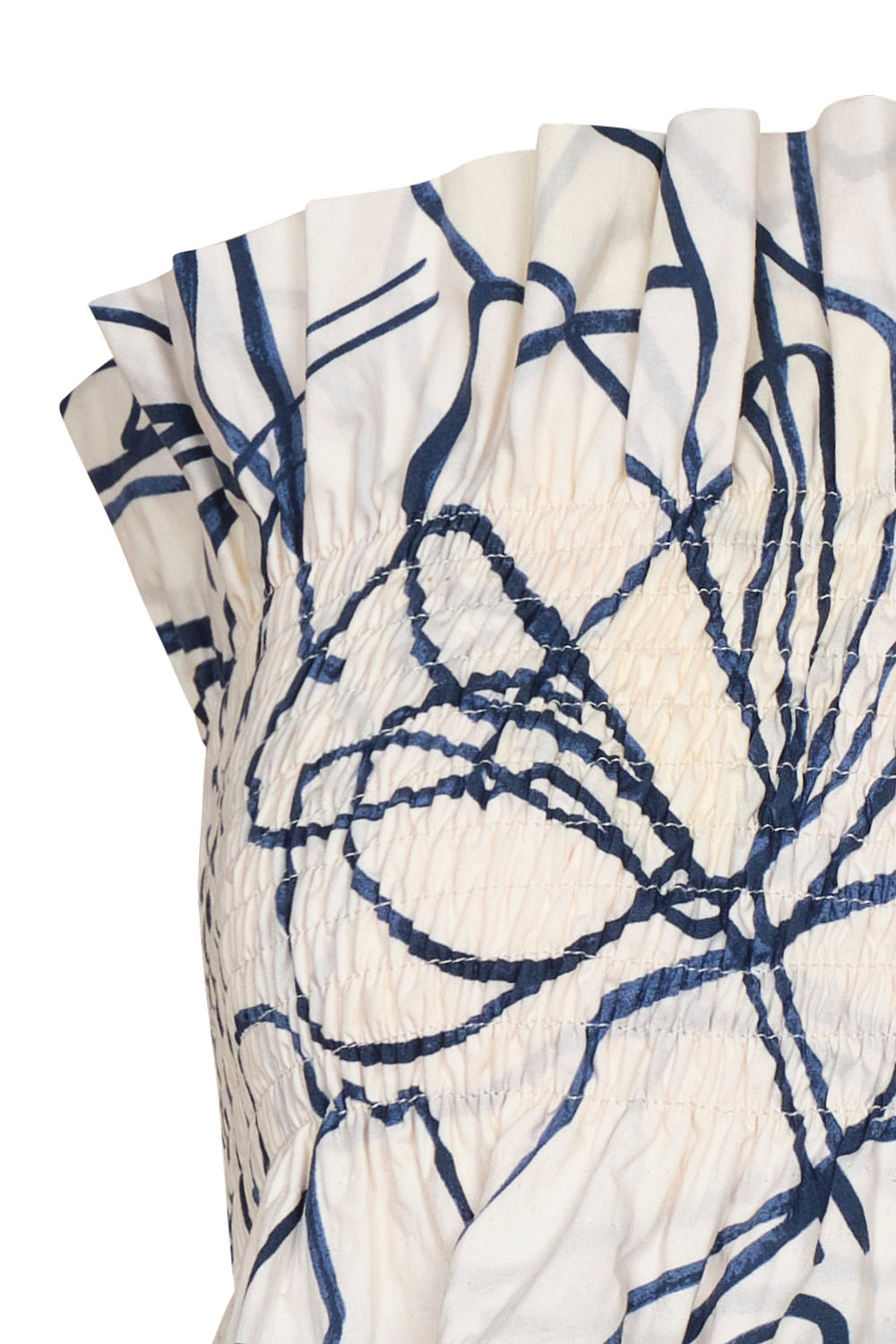 Caracola Crop Top Ivory Navy