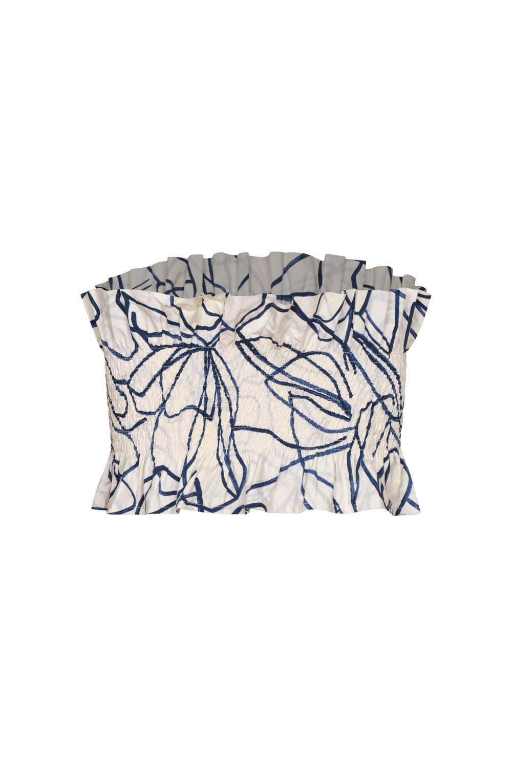 Caracola Crop Top Ivory Navy