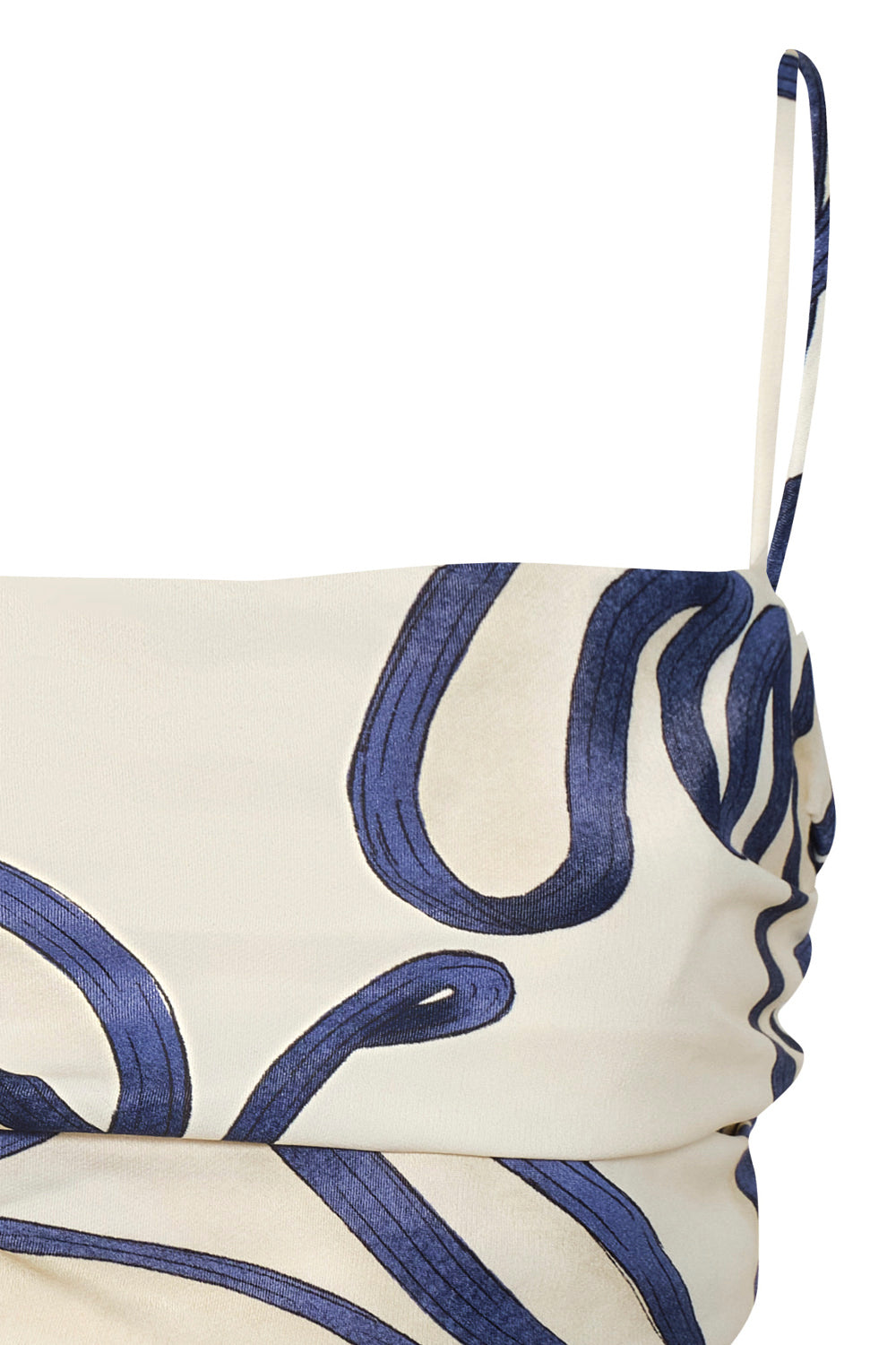 Maia Ivory Navy Crop Top