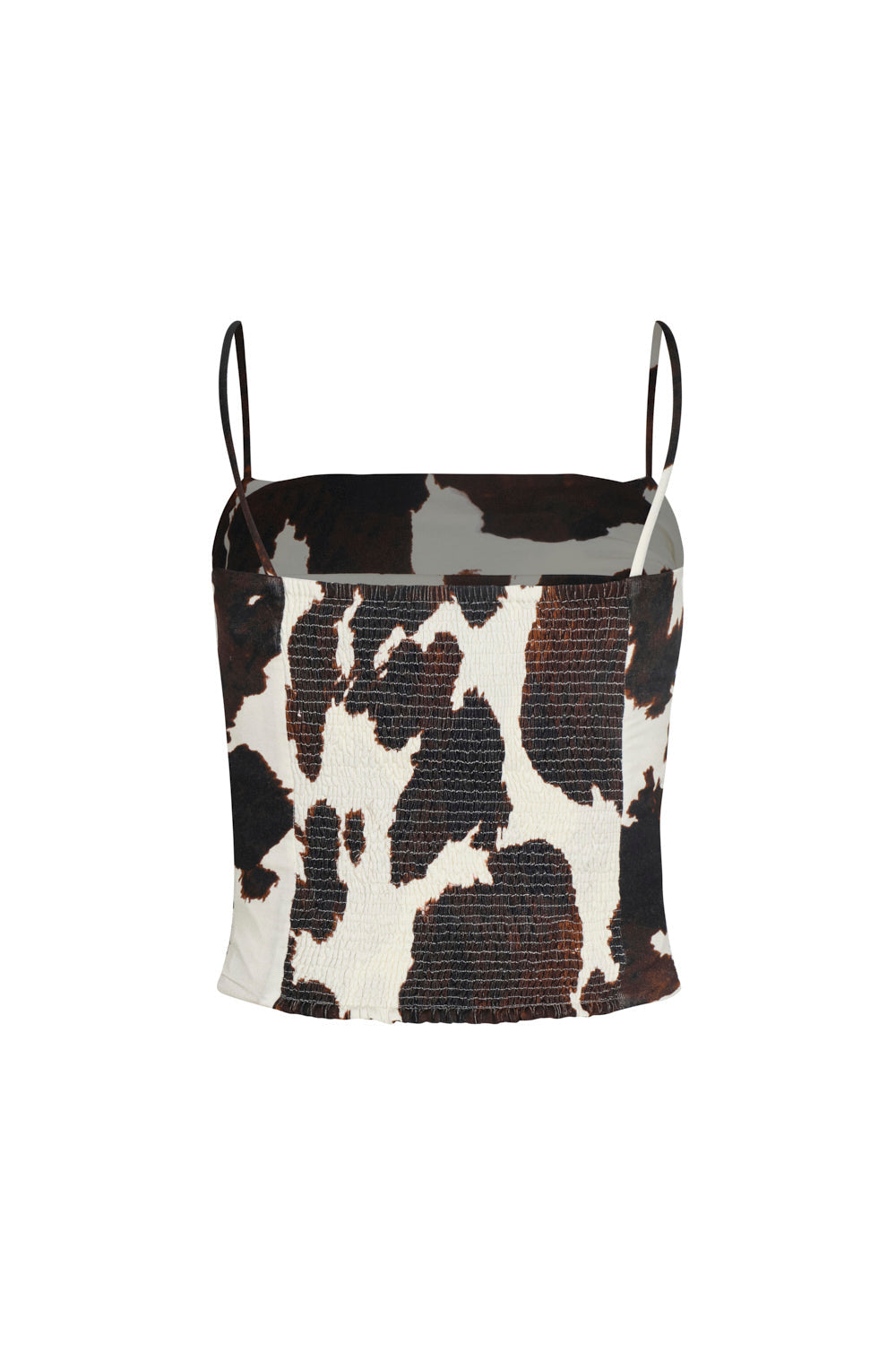 Pearl Crop Top Ivory Brown
