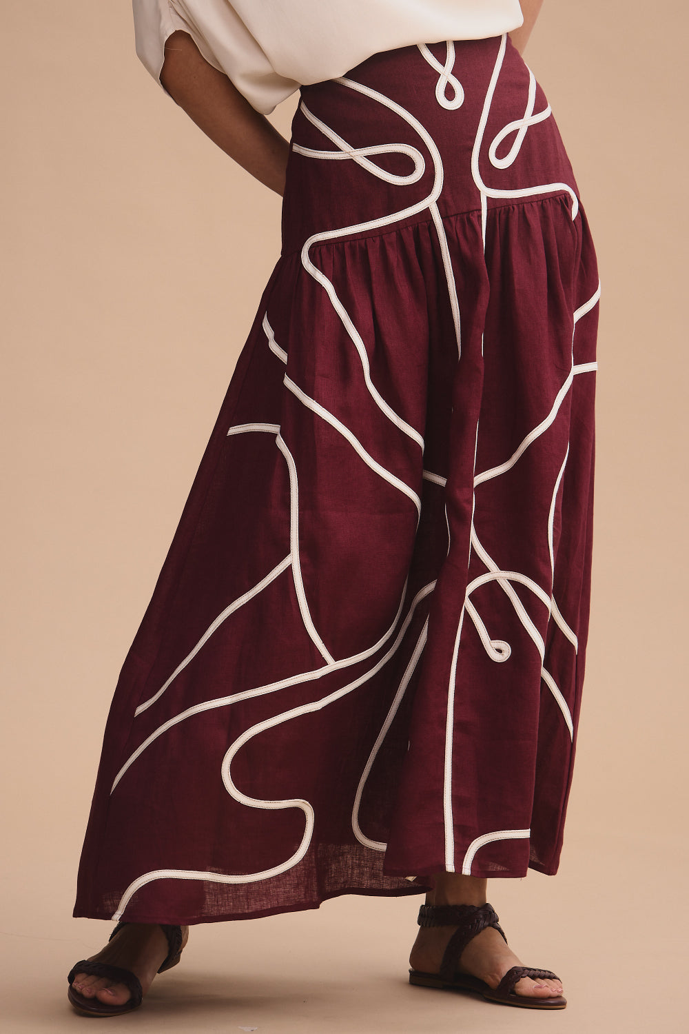 Santorini Skirt Burgundy
