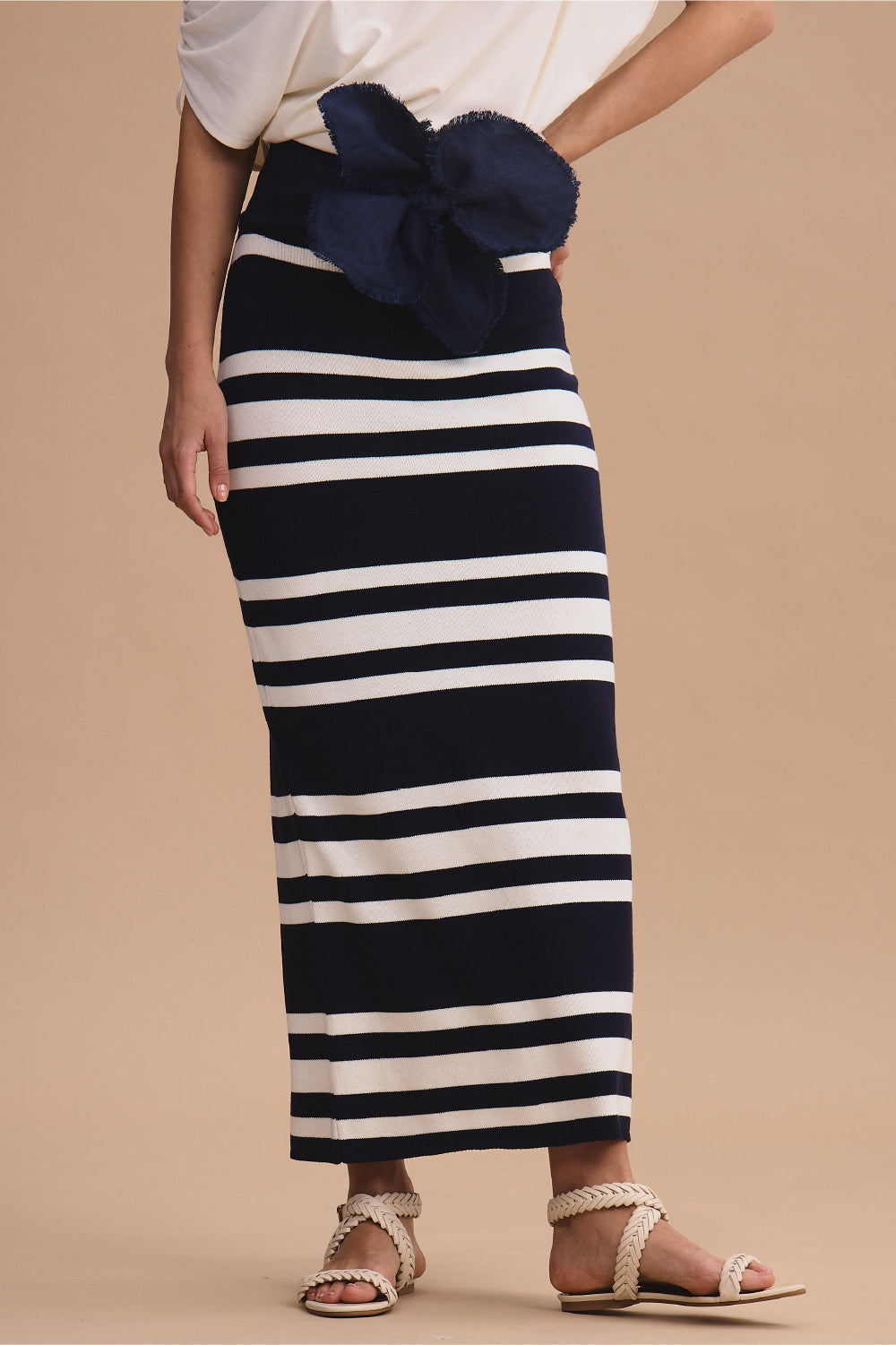 Filipinas Skirt Ivory Navy